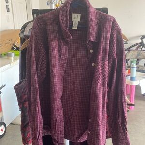GAP Maroon Plaid Shirt